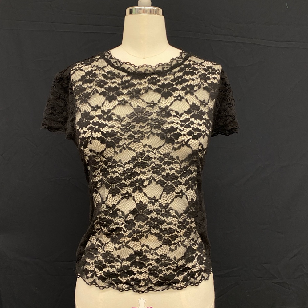 Black lace top from Zara